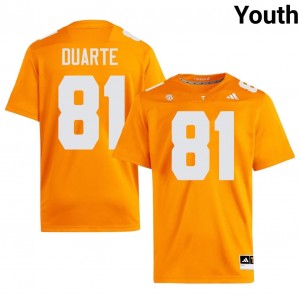 Orange Ian Duarte #81 Volunteers Jersey | Youth High School Football Moisture Wicking Embroidery 20570855