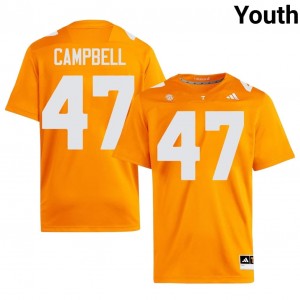 Tennessee Volunteers Isaiah Campbell #47 Orange Jersey | Genuine Embroidery NCAA Football Youth Apparel 25240082
