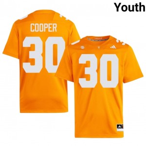 Tennessee Volunteers JaColby Cooper #30 Orange Jersey | Genuine Embroidery NCAA Football Youth Apparel 35831636
