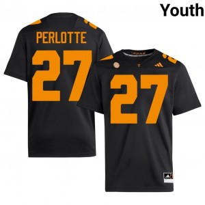 Elite Thread Jadon Perlotte #27 Tennessee Black Jersey | Youth University Football Stitch Fan Gear 12446517