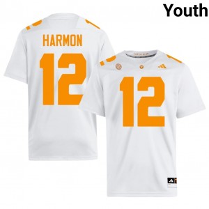 Officially Licensed Jaedon Harmon #12 Tennessee White Jersey | Youth University Football Stitched Fan Gear 10470177