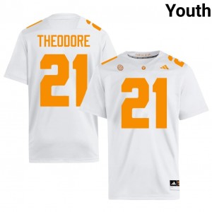 Jamyan Theodore #21 Tennessee Volunteers Jersey | Gameday White College Football Youth Stitched 81130504
