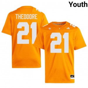 Top-Tier Jamyan Theodore #21 Vols Orange Jersey | Youth University Football Embroidery Fan Gear 47245021
