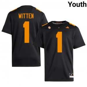 Tennessee Volunteers Jason Witten #1 Black Jersey | Genuine Stitch NCAA Football Youth Apparel 61175924