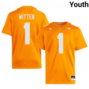 Officially Licensed Jason Witten #1 Tennessee Orange Jersey | Youth University Football Embroidery Fan Gear 52719954