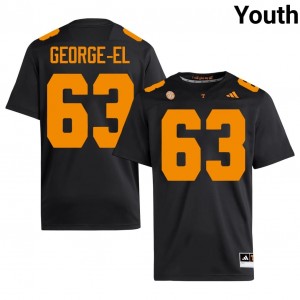 Black Jeremy George-El #63 Volunteers Jersey | Youth High School Football Fresh Swen 87541662