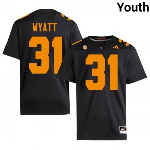 #31 Joel Wyatt UT Volunteers Black Jersey | Classic Swen Youth Player Football Gear 95959031