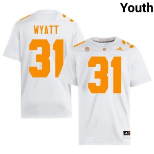Tennessee Volunteers Joel Wyatt #31 White Jersey | Pro Cut Stitched NCAA Football Youth Apparel 36319636