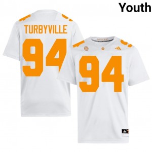 Vols Josh Turbyville #94 White Jersey | Premium Stitched NCAA Football Youth Apparel 30204650