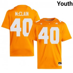 #40 KJ McClain UT Volunteers Orange Jersey | Authentic Embroidery Youth Player Football Gear 55880773