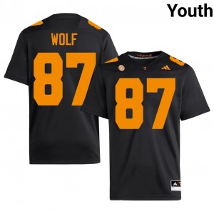Tennessee Volunteers Luca Wolf #87 Black Jersey | Pro Cut Stitch NCAA Football Youth Apparel 37629591