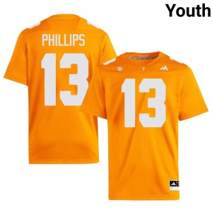 Vols Mason Phillips #13 Orange Jersey | Essential Embroidery NCAA Football Youth Apparel 74077999