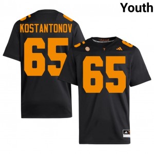 #65 Michael Kostantonov UT Volunteers Black Jersey | Authentic Stitch Youth Player Football Gear 12281539