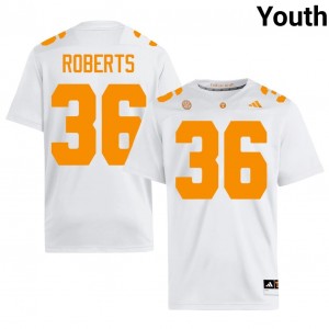 Durable Nathan Roberts #36 Vols White Jersey | Youth University Football Stitched Fan Gear 77744905