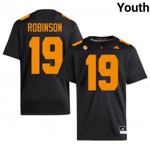 Officially Licensed Nathan Robinson #19 Tennessee Black Jersey | Youth University Football Stitch Fan Gear 77702103