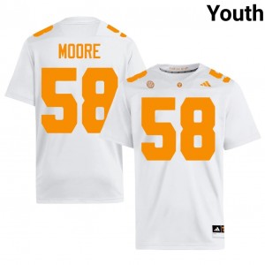 Tennessee Volunteers Nic Moore #58 White Jersey | Genuine Stitched NCAA Football Youth Apparel 85443340
