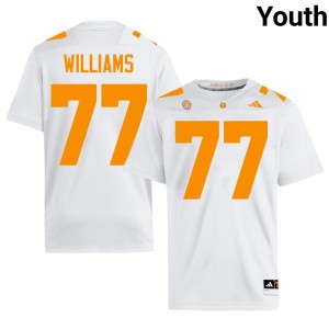 White Ory Williams #77 Volunteers Jersey | Youth High School Football Fresh Stitched 74623598