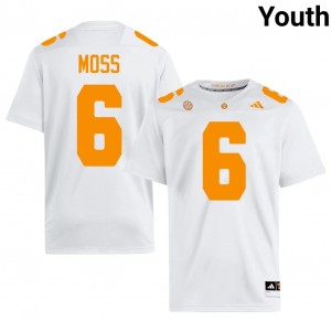 Elite Thread Qua Moss #6 Tennessee White Jersey | Youth University Football Stitched Fan Gear 44349730