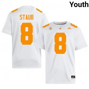 Ryan Staub #8 Tennessee Volunteers Jersey | Gameday White College Football Youth Stitched 24212681