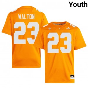 #23 Sidney Walton UT Volunteers Orange Jersey | Elite Embroidery Youth Player Football Gear 81543141