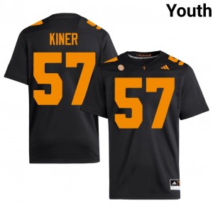 Officially Licensed Steve Kiner #57 Tennessee Black Jersey | Youth University Football Stitch Fan Gear 28541421