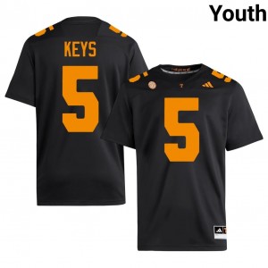 #5 TK Keys UT Volunteers Black Jersey | Classic Swen Youth Player Football Gear 34243917