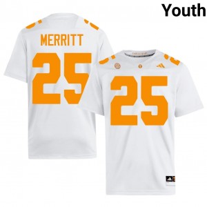 Tim Merritt #25 UT Vols Jersey | Exclusive White College Football Youth Stitched 57574420