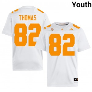 White Trent Thomas #82 Volunteers Jersey | Youth High School Football Licensed Stitched 83191524