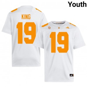 #19 Tyreek King UT Volunteers White Jersey | Authentic Stitched Youth Player Football Gear 33513685